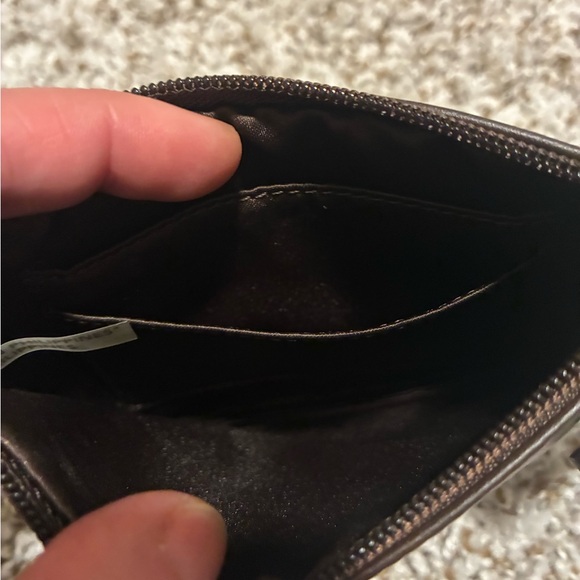 Coach Dark Brown Leather Wristlet - Picture 4 of 4